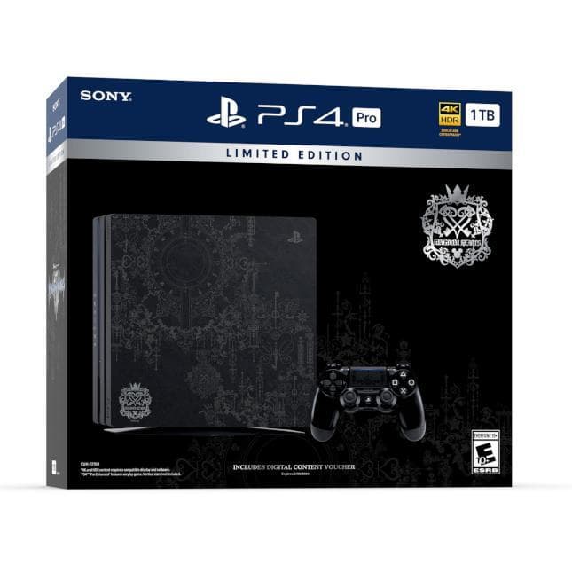 PlayStation 4 Pro 1000Go - Noir - Edition limitée Kingdom Hearts III + Kingdom Hearts III