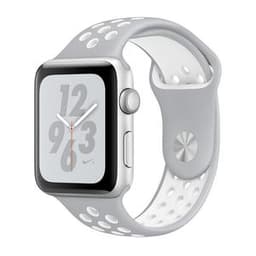 Apple Watch (Series 4) 2018 GPS + Cellular 44 mm - Aluminium Argent - Blanc/Gris