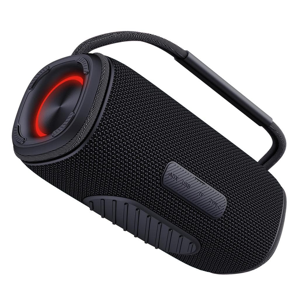 Enceinte Bluetooth Enceinte sur batterieLedwood XTR160 Black, 200W, Effet LED, Bluetooth,TWS, Protection IPX6, USB, SD - 20W RMS, Ampoule LED - Noir