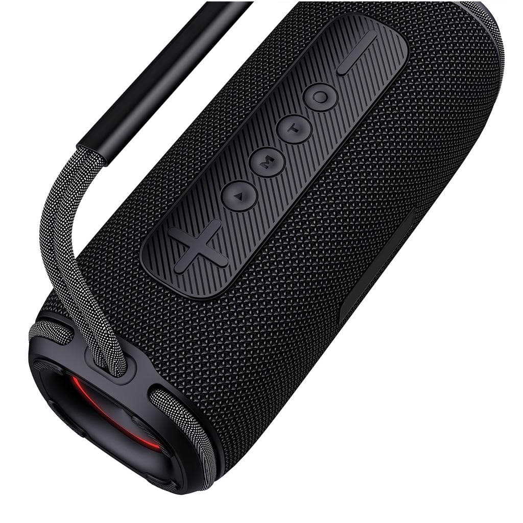 Enceinte Bluetooth Enceinte sur batterieLedwood XTR160 Black, 200W, Effet LED, Bluetooth,TWS, Protection IPX6, USB, SD - 20W RMS, Ampoule LED - Noir
