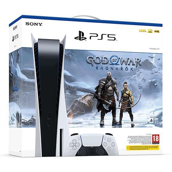 PlayStation 5 825Go - Blanc + God of War Ragnarok