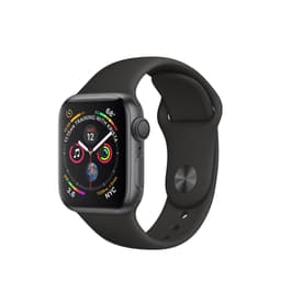Apple Watch Series 4 (2018) GPS + Cellular 40 mm - Acier inoxydable Noir sidéral - Bracelet sport Noir