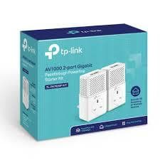 CPL Tplink Kit de 2 Adaptateurs CPL AV1000Mbps Prise gigogne + Port Ethernet Gigabit RJ45 Blanc TP-Link