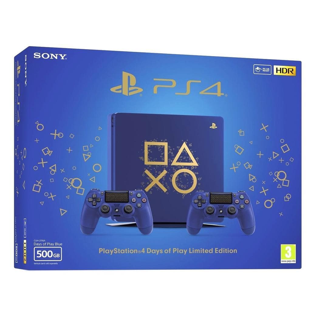 PlayStation 4 Slim 500GB - Bleu - Edition limitée Days of Play Blue