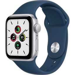 Apple Watch Series SE 1 (2020) GPS 40 mm - Aluminium Argent - Bracelet sport Bleu