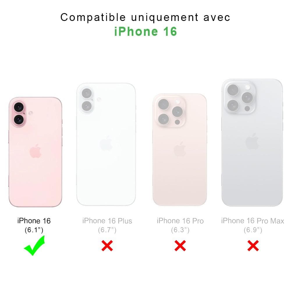 Coque Back Market iPhone 16 et écran de protection - Plastique 60% recyclé - Transparent