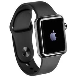 Apple Watch (Series 1) 42 mm - Acier inoxydable Noir - Argent