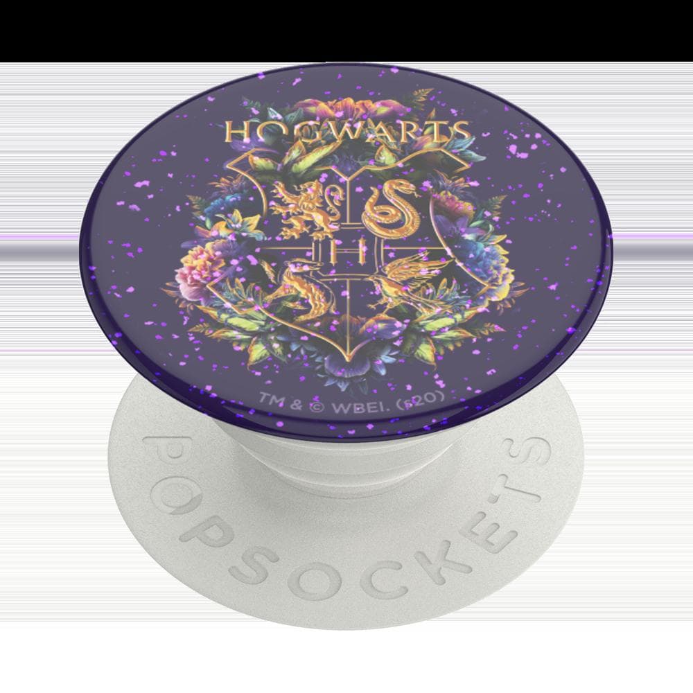 Stabilisateur Support PopGrip Glitter Adhésif Stand et Selfie Hogwarts Floral Blanc Popsockets