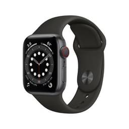 Apple Watch (Series 6) 2020 GPS + Cellular 40 mm - Aluminium Gris sidéral - Boucle sport Noir