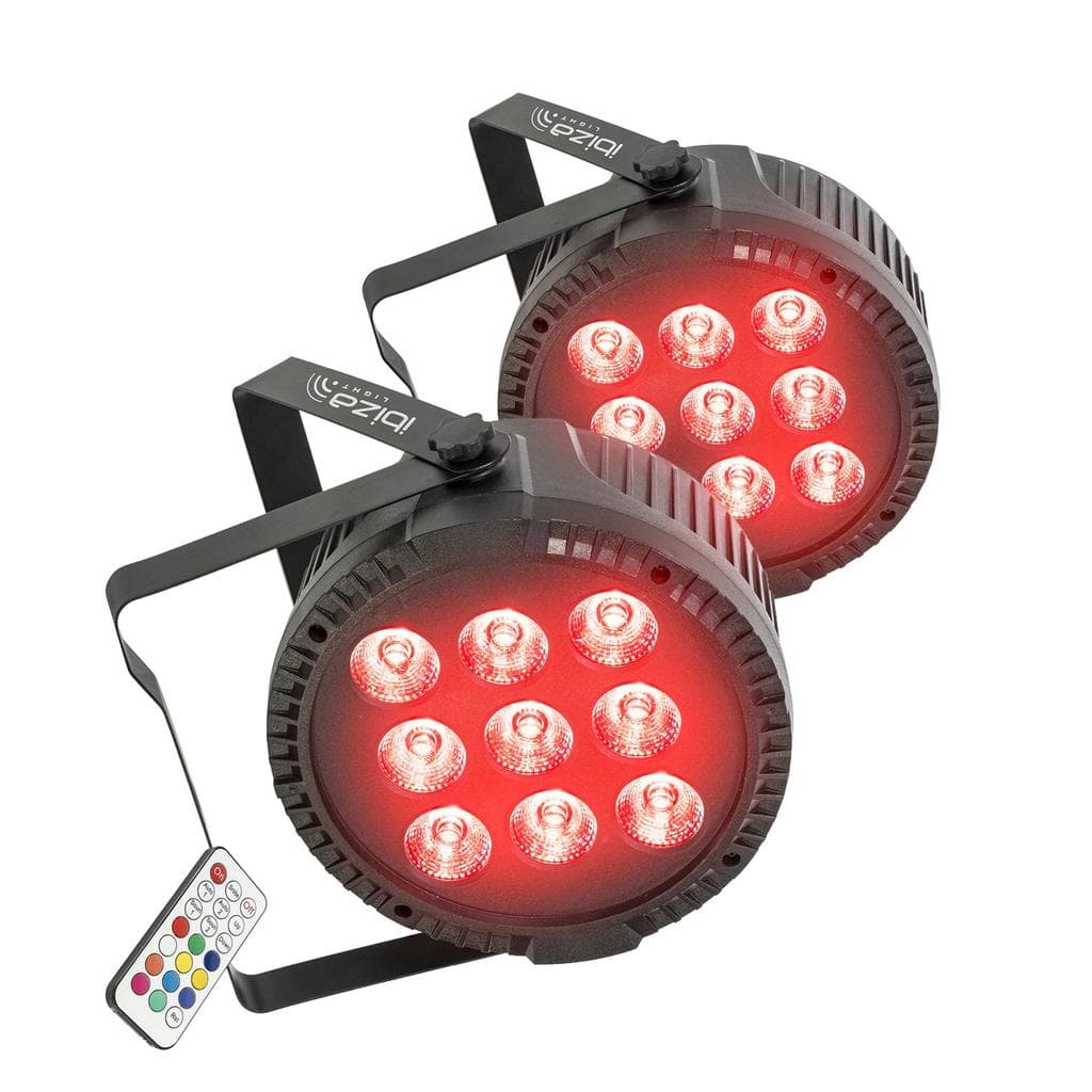 Accessoires audio Ibiza Light LIGHT THINPAR-9X6W-RGBW