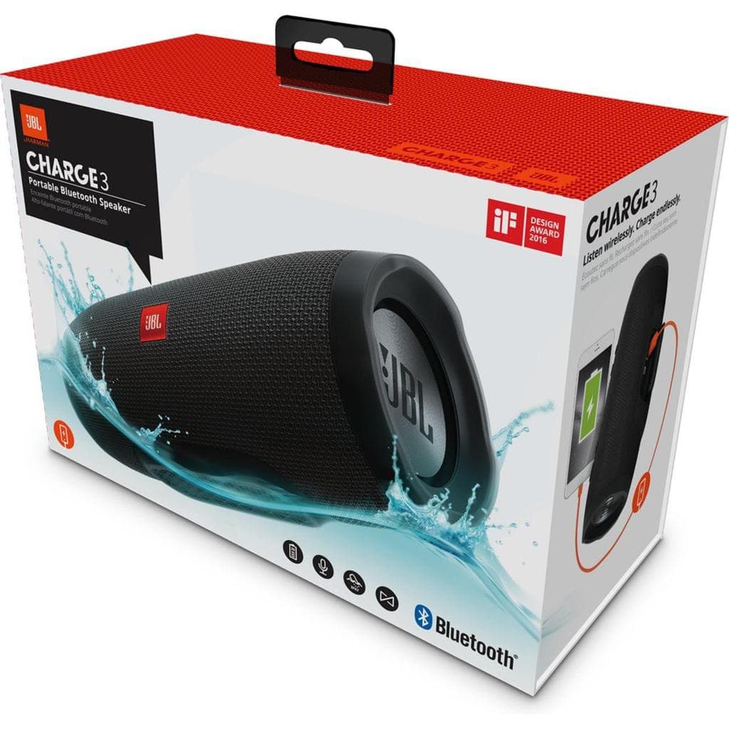 Enceinte Bluetooth JBL Charge 3 - Noir