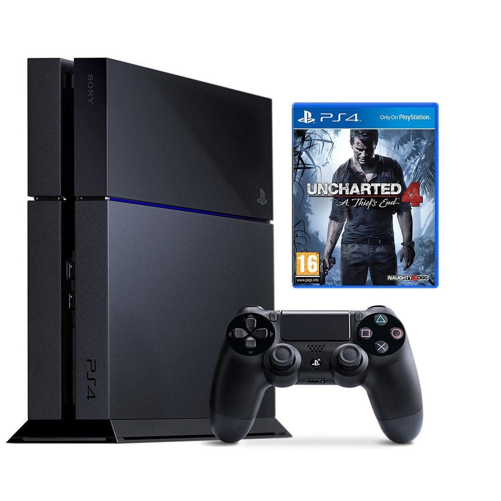 PlayStation 4 1000GB - Noir + Uncharted 4