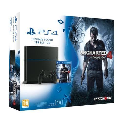 PlayStation 4 1000GB - Noir + Uncharted 4