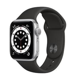 Apple Watch Series 6 (2020) GPS + Cellular 40 mm - Aluminium Argent - Bracelet sport Noir