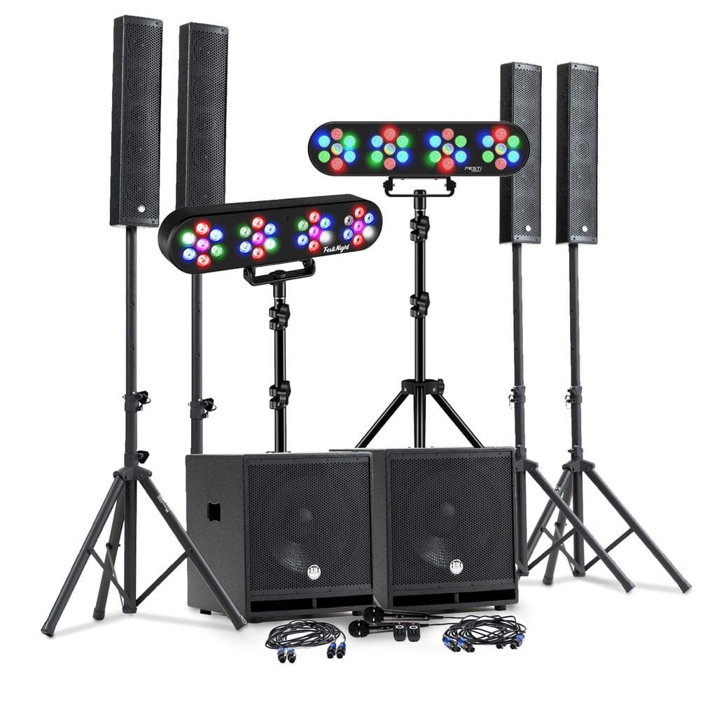 Enceintes sono Bm Sonic Pack Sono DJ Complet 2400W