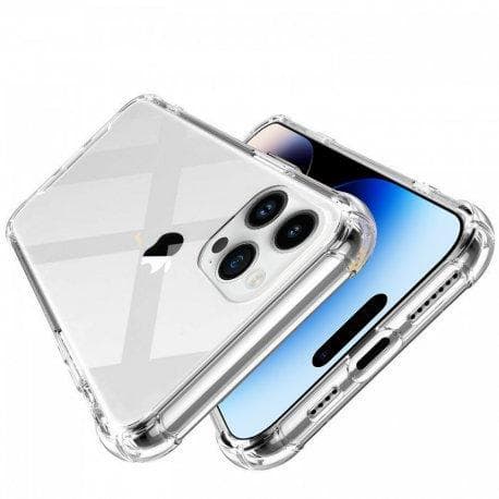 Coque iPhone 14 Pro et 2 écrans de protection - TPU - Transparent