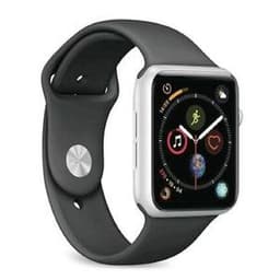 Apple Watch Series 4 (2018) GPS 44 mm - Aluminium Argent - Bracelet sport Noir