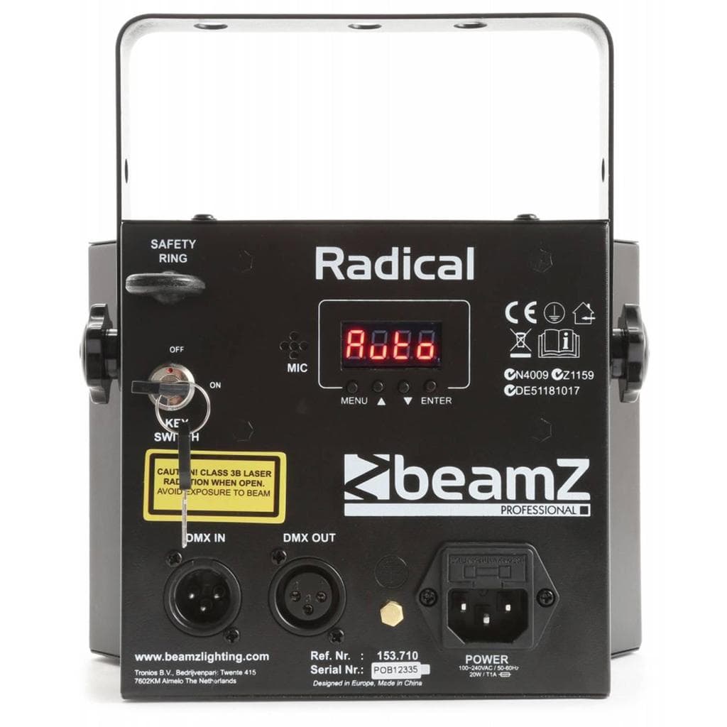 Éclairage Beamz Derby 6X3W RGBAWP DMX