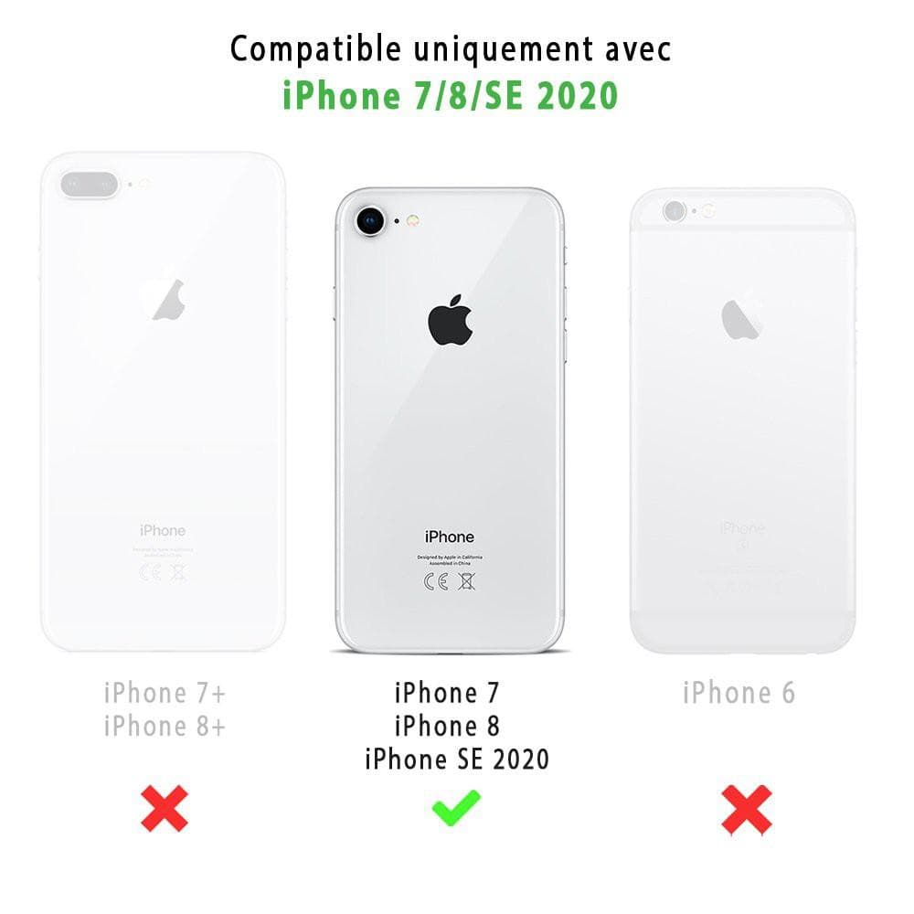 Coque Back Market iPhone 7/8/SE 2020/2022 et écran de protection - Plastique recyclé - Noir