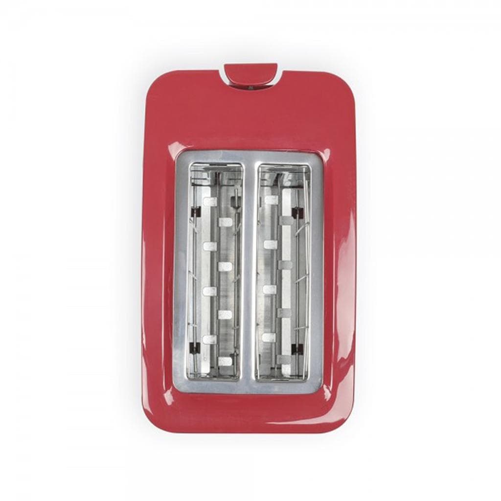Grille pain Grille-pain 2 fentes - Livoo DOD - 650-750 W - décongélation, réchauffage, arrêt manuel - Tiroir ramasse-miettes - Rouge chili fentes -