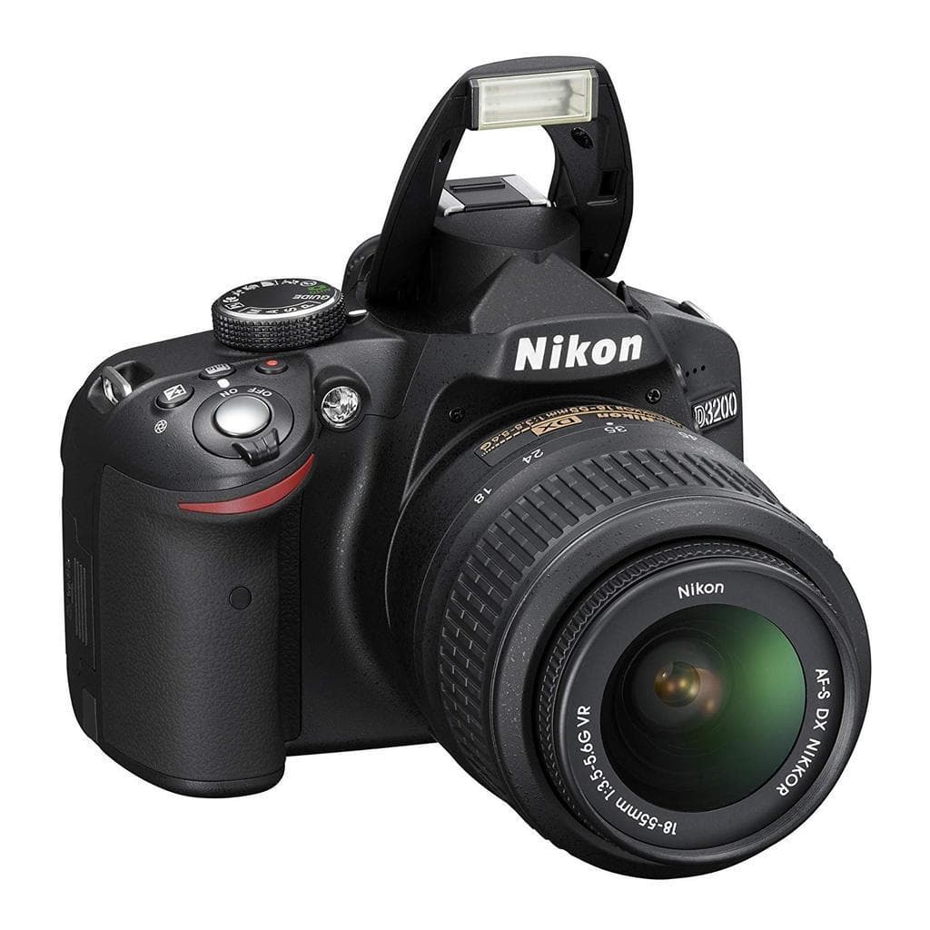 Reflex - Nikon D3200 - Noir + Objectif Nikon AF-S DX Nikkor 18-55 mm f/3.5-5.6GII