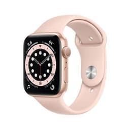 Apple Watch (Series 6) 2020 GPS 44 mm - Aluminium Or rose - Bracelet sport Rose des sables