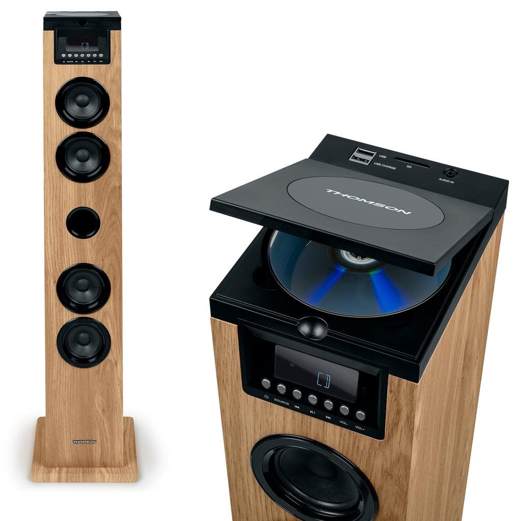Enceinte Bluetooth Thomson DS122CD - Brun/Noir