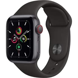 Apple Watch Series SE 1 (2020) GPS + Cellular 44 mm - Aluminium Gris sidéral - Bracelet sport Noir