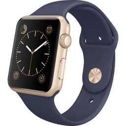 Apple Watch (Series 2) GPS 38 mm - Aluminium Or - Bleu