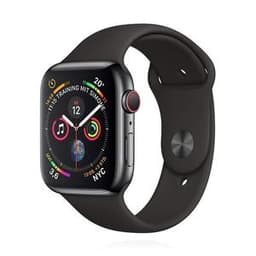Apple Watch (Series 4) 2018 GPS 44 mm - Acier inoxydable Gris sidéral - Noir