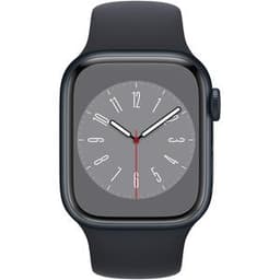 Apple Watch Series 8 (2022) GPS + Cellular 45 mm - Aluminium Minuit - Bracelet sport Noir