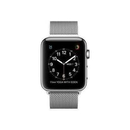 Apple Watch (Series 3) 2017 GPS + Cellular 38 mm - Acier inoxydable Aluminium - Argent