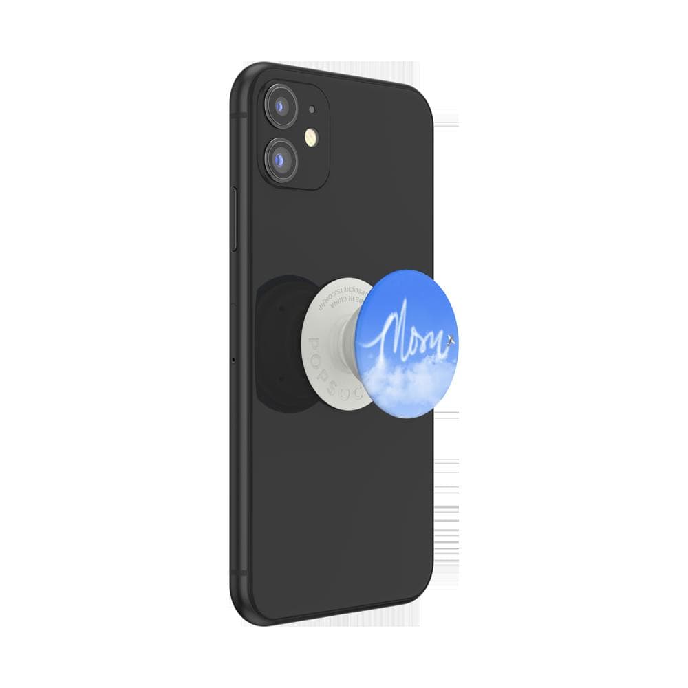 Stabilisateur Support PopGrip Adhésif Stand et Selfie Cloud Mom Blanc Popsockets