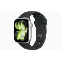 Apple Watch (2025) GPS 42 mm - Aluminium Argent - Bracelet sport Noir