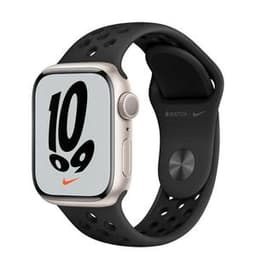 Apple Watch Series 7 (2021) GPS 41 mm - Aluminium Lumière stellaire - Bracelet sport Noir