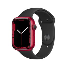Apple Watch Series 7 (2021) GPS 45 mm - Aluminium Rouge - Bracelet sport Noir