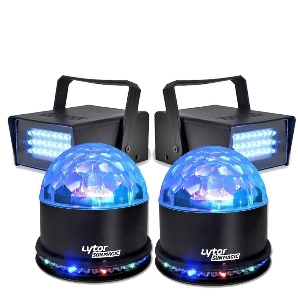 Éclairage Lytor Pack EFFET FIESTA 2 SUNMAGIC + 2 LED STROBE BLANC