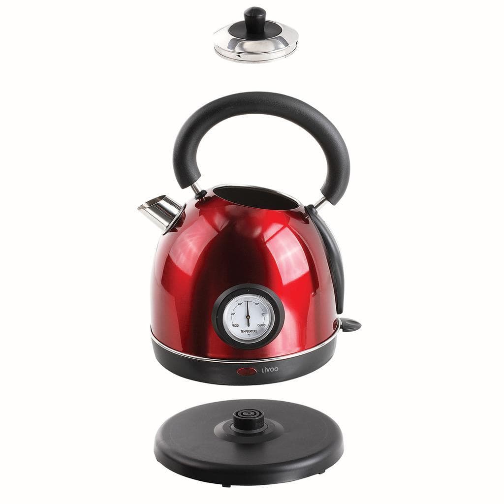 Livoo DOD157 Rouge/Noir L - Bouilloire électrique