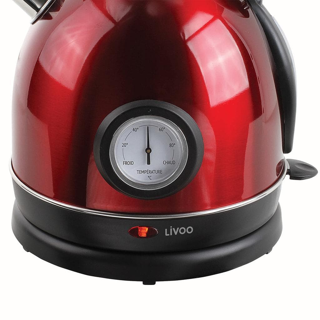 Livoo DOD157 Rouge/Noir L - Bouilloire électrique