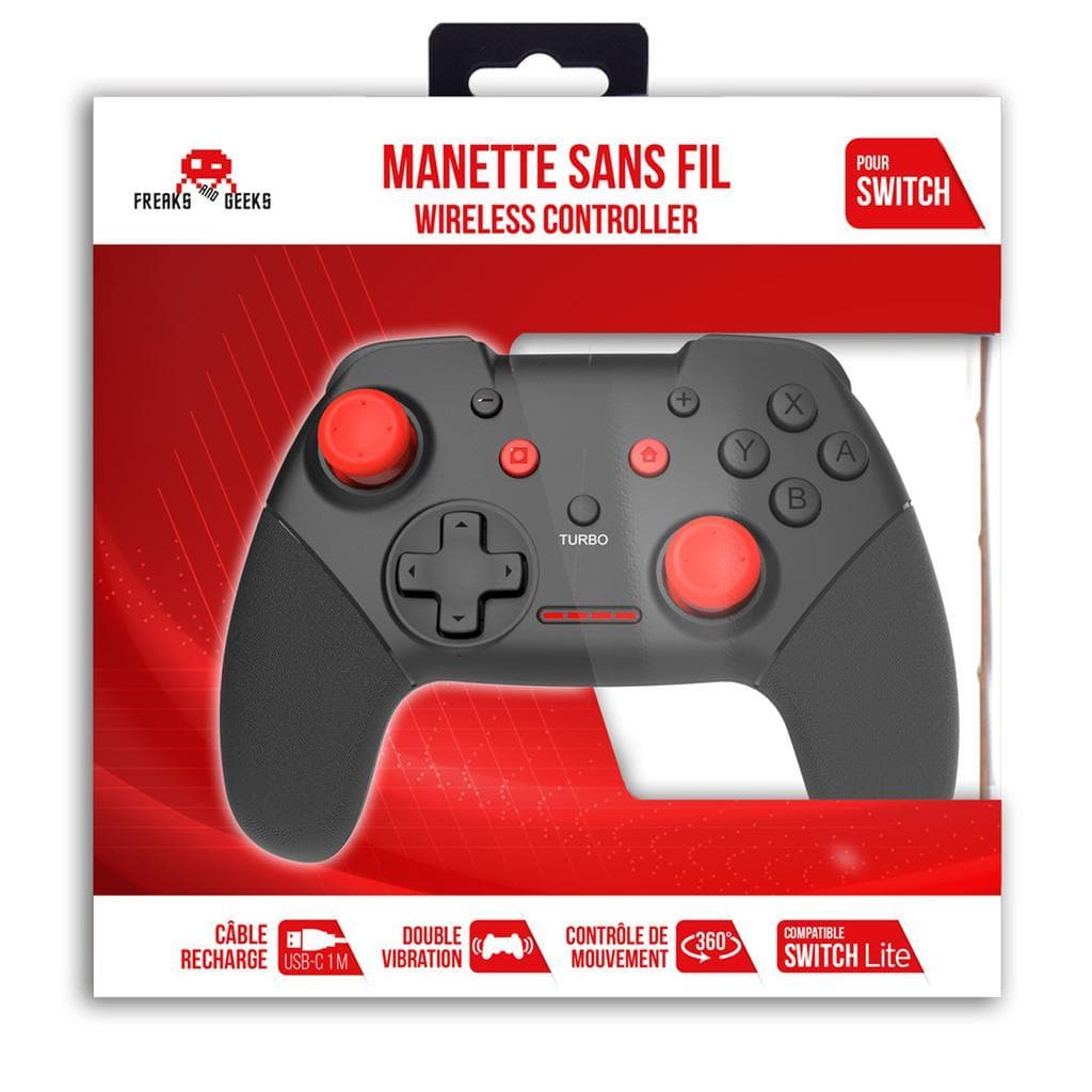 Manette PC Freaks And Geeks Manette Sans Fil pour Switch / Switch lite avec Cable 1M
