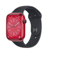 Apple Watch Series 8 (2022) GPS 41 mm - Aluminium Rouge - Bracelet sport Noir