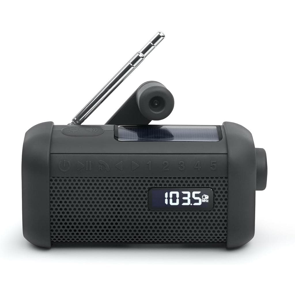 Radio Muse MH08MB Radio Portable bluetoothoh, Charge Solaire, couplage TWS, Radio numérique, Microphone Mains Libres, IP64