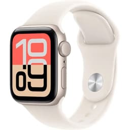 Apple Watch (2025) GPS 40 mm - Aluminium Lumière stellaire - Bracelet sport Lumière stellaire