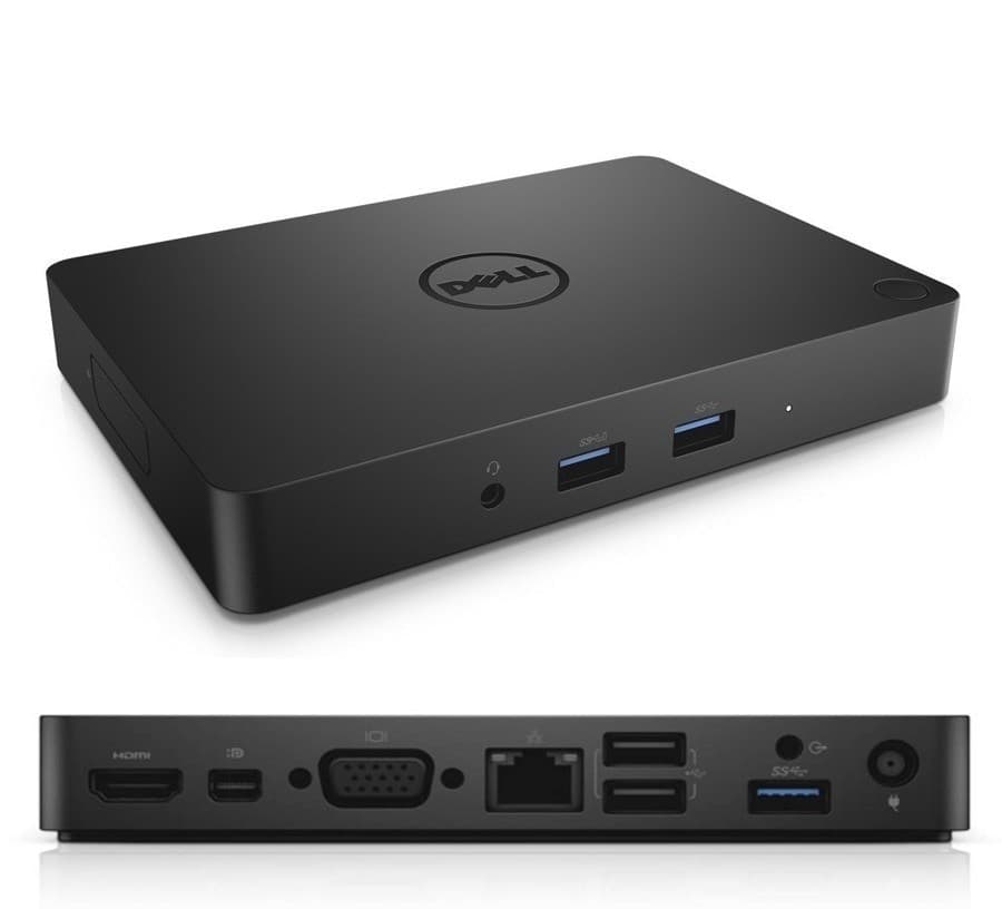 Dell USB-C universell dockningsstation WD15 / K17A med stöd för 2 skärmar NO AC (beg)