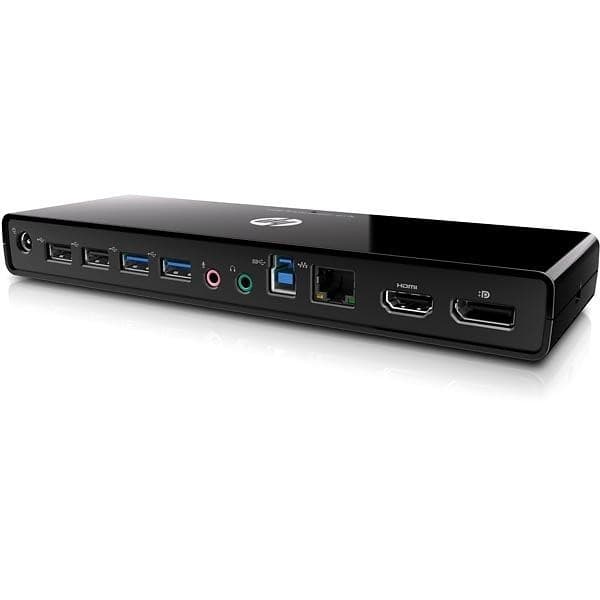 HP 3005Pr USB 3.0-dockningsstation av universalmodell utan AC-Adapter och USB-kabel (beg)