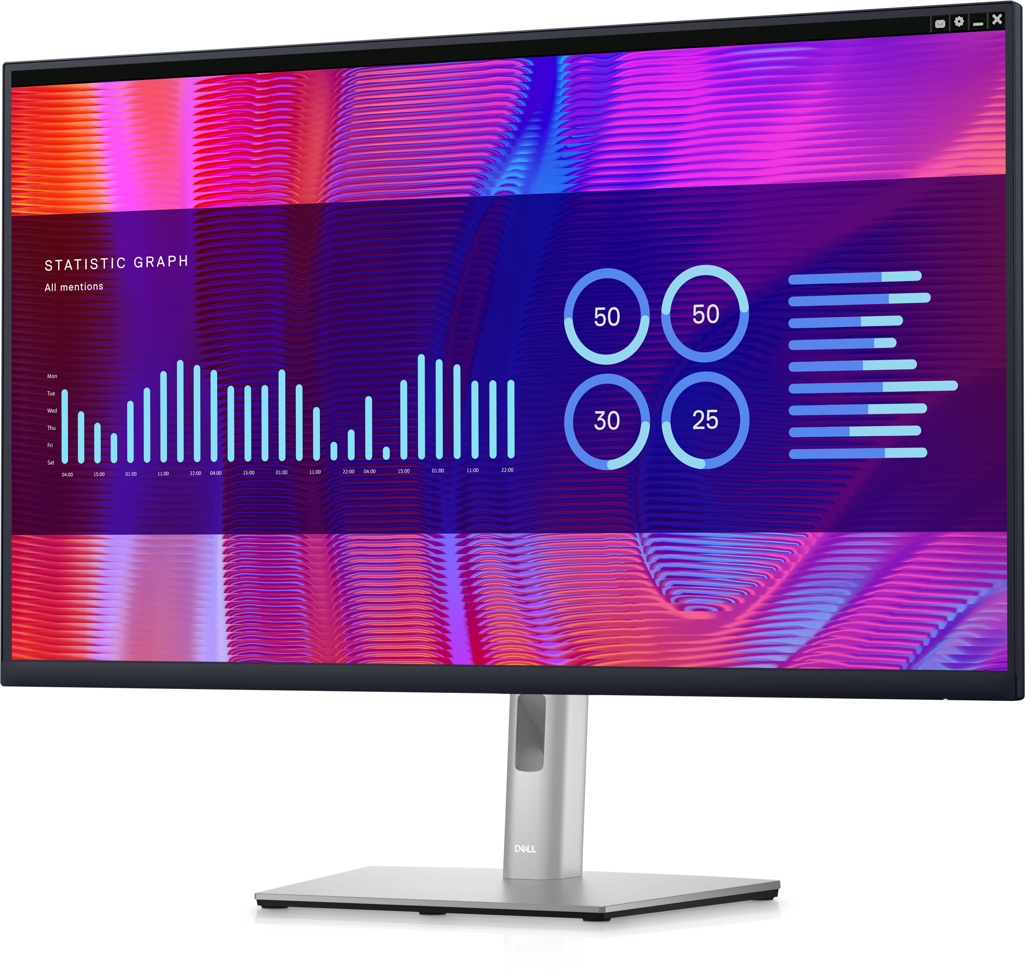Dell P3223DE 32" 2560 x 1440 LED-skärm med IPS-panel och USB-C 90W (beg med större repor)
