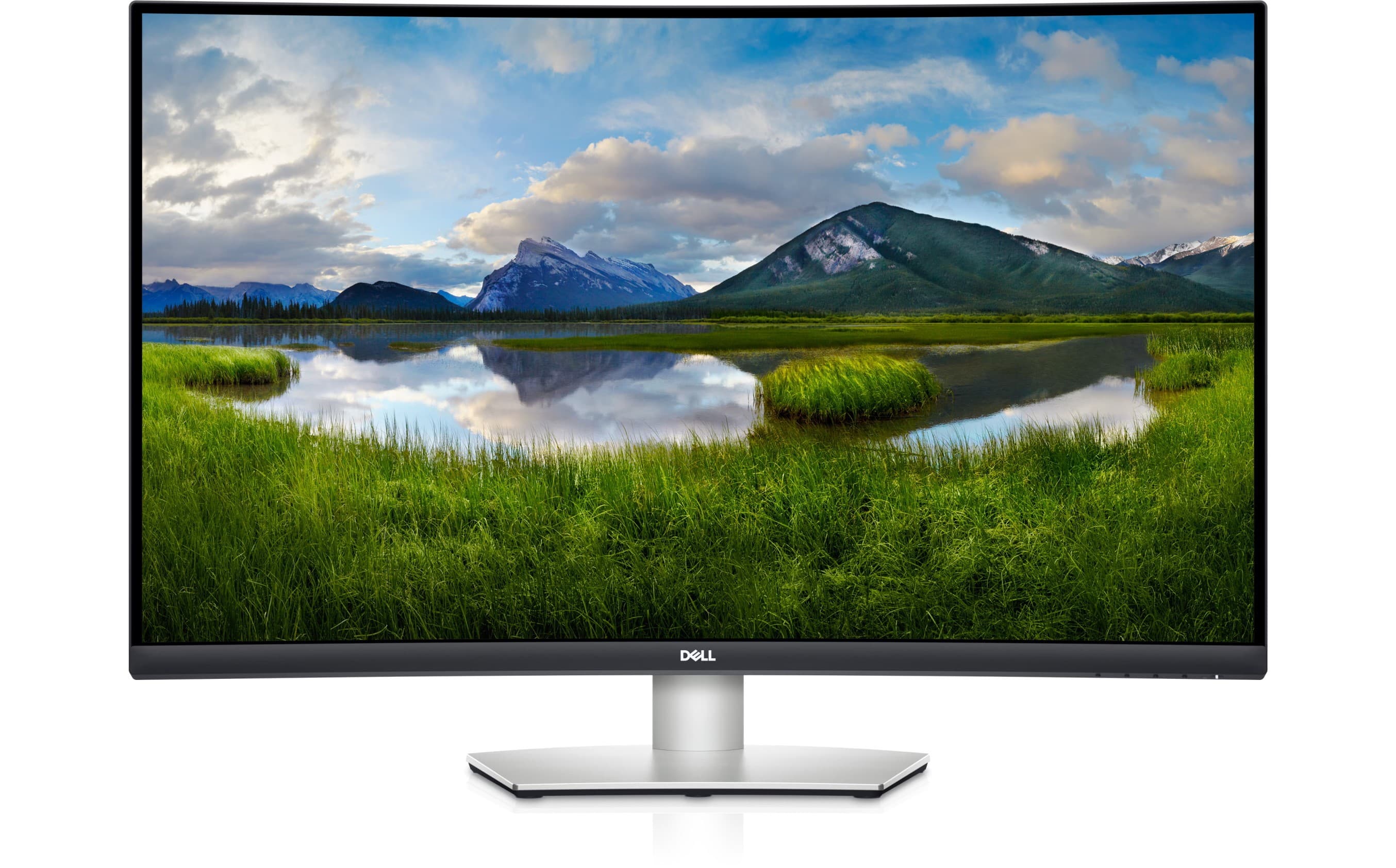 Dell S3221QS 32" välvd 4K-skärm 3840x2160 med VA-panel och 2x USB 3.0 (beg med repor)