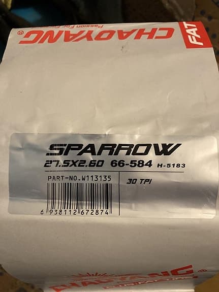 ChaoYang Sparrow 27.5x2.60 MTB Däck Mountainbike. Avhämtni
