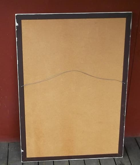 Spegel med ljusrosa träram 65 x 91,5 cm Måla Vit