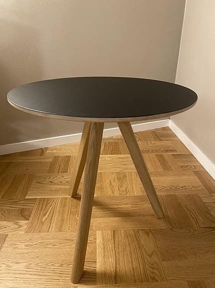 Hay CPH20 sidobord, Ø50 X H49, black/oak